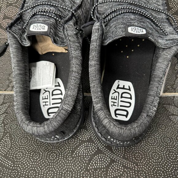 Hey Dude Mens Wally Sport Knit Black Shoes Size M12 Comfortable & Lightweight - Picture 5 of 7